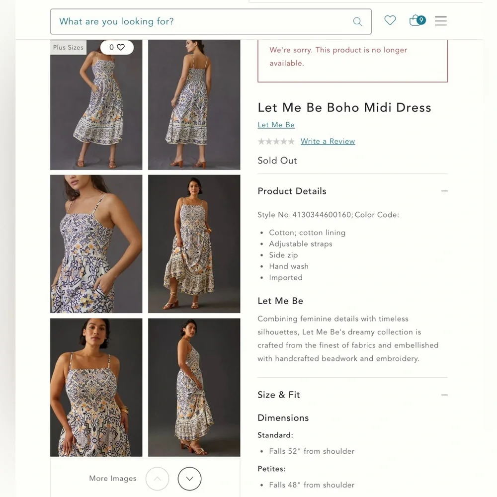 Anthropologie Multicolor Patterned Midi Dress - Picture 13 of 15